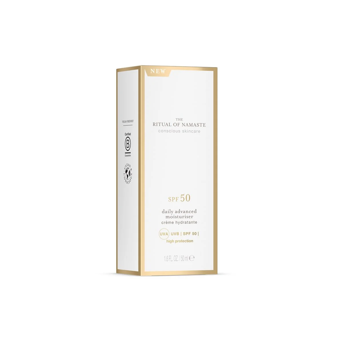 The Ritual of Namaste Crema Idratante Daily Advanced SPF 50 - Crema viso giorno idratante, Solare viso alta prot.