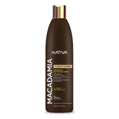 Kativa Macadamia kosteuttava ja kiiltoa antava hoitoaine kuiville hiuksille 355 ml