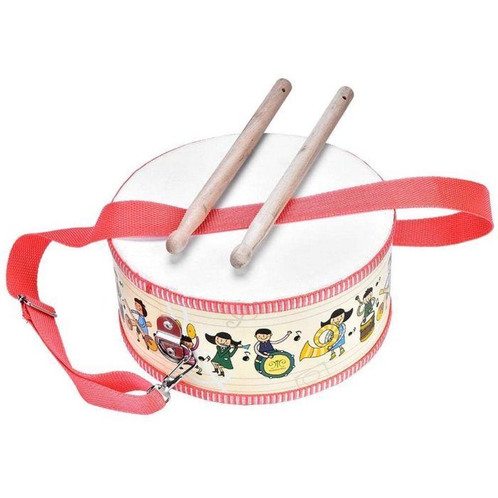 Instrumento de percusión - GIGICIAL - Tambor infantil - Madera - Compacto - Correa de transporte