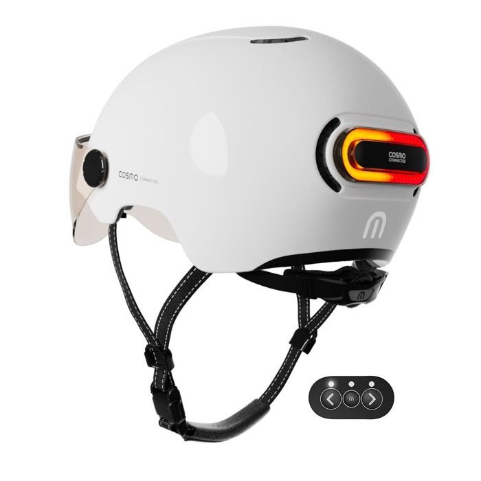 Casco da bici Cosmo Connected Fusion+ bianco lucido