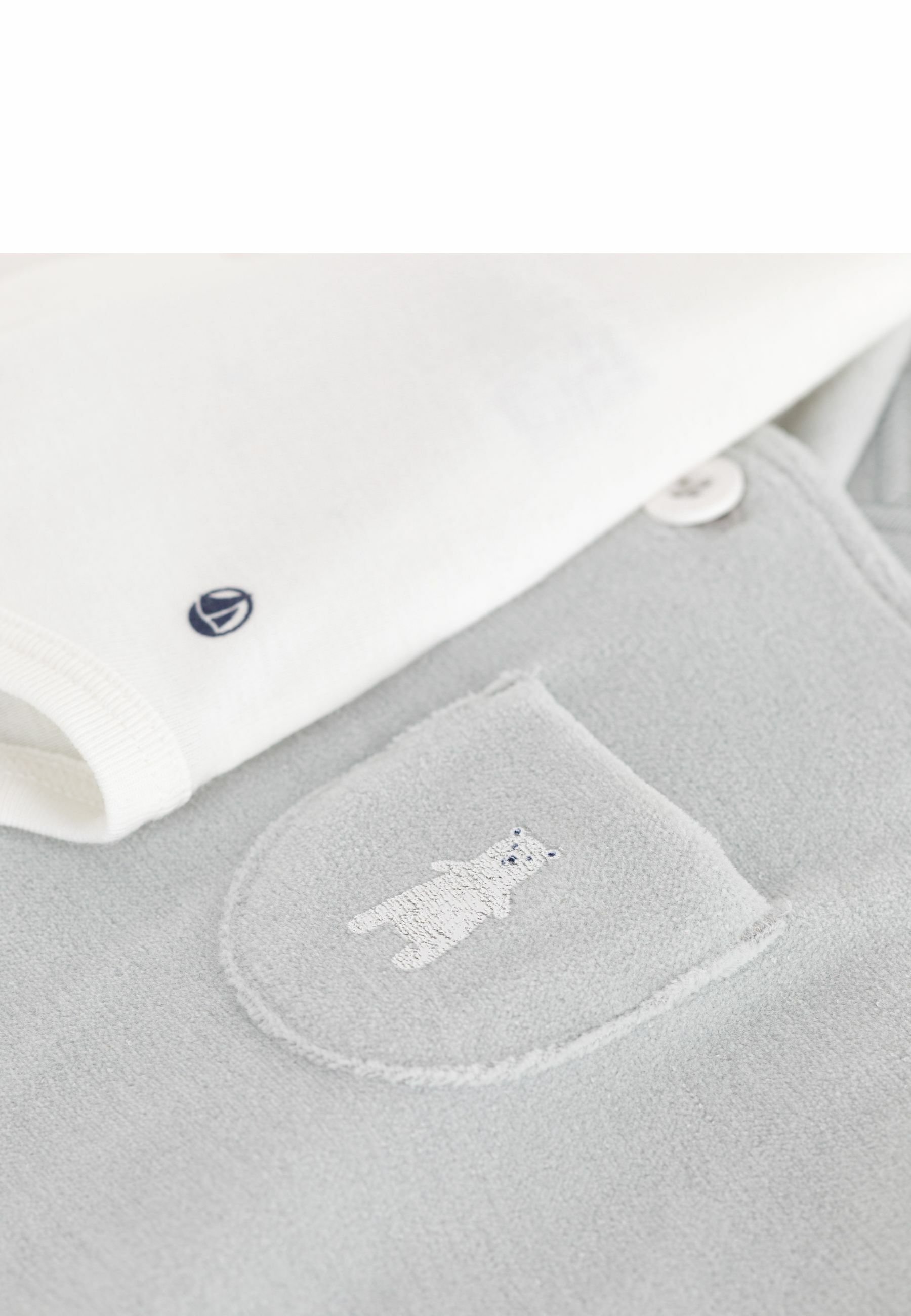 Petit Bateau NEWBORN ENSEMBLE SALOPETTE UNISEX - Salopette - marshmallow