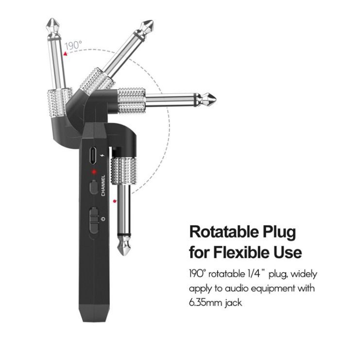 Système audio sans fil pour guitare basse - RNCYN - WP-5G - Sans fil 5.8G - Rechargeable - Annulation du bruit