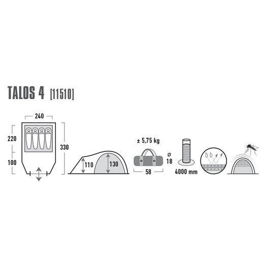 Palapinė High Peak Talos 4