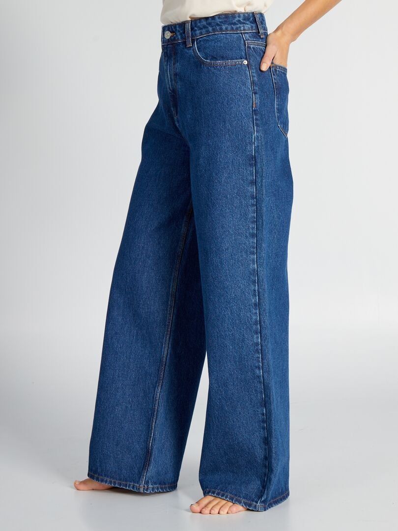 Pantalones vaqueros de pierna ancha - 34L - AZUL