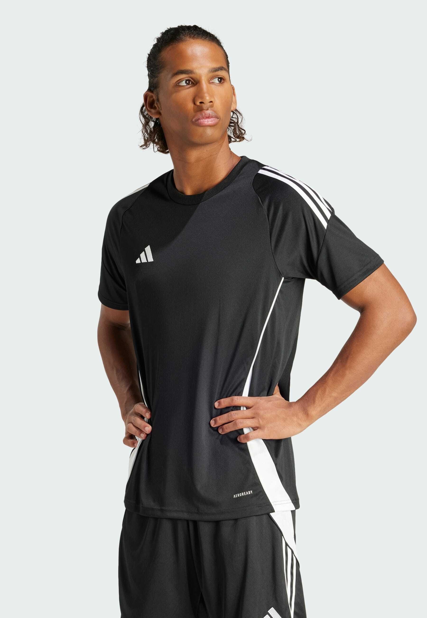 adidas Performance TIRO24 MEZ - Sport póló - fekete-fehér