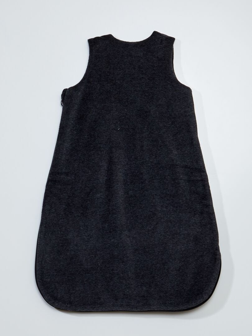 Saco de dormir de veludo sem mangas - TOG 2.5 - PRETO