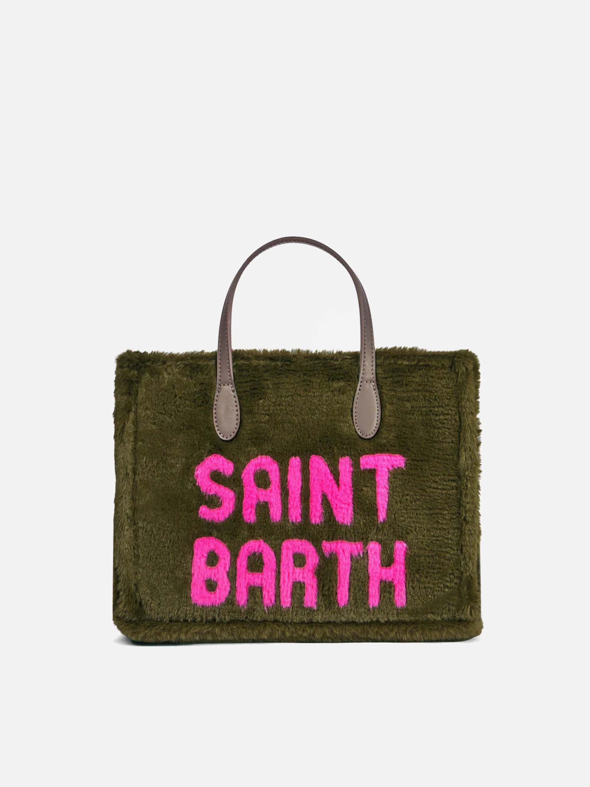 Sac à main Vivian vert en fourrure écologique