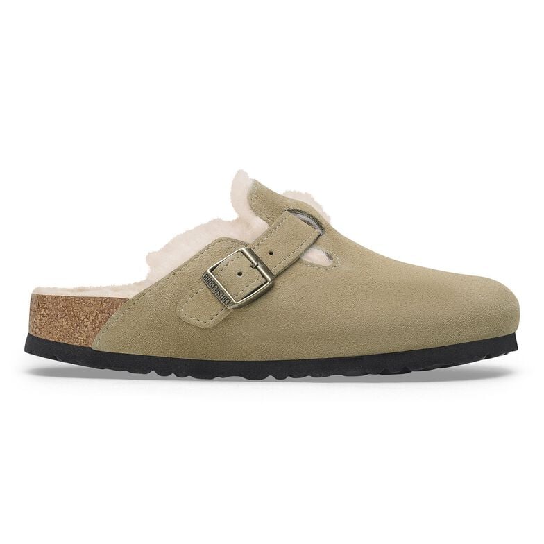 Boston pelliccia di agnello Pelle scamosciata - Taupe Taupe
