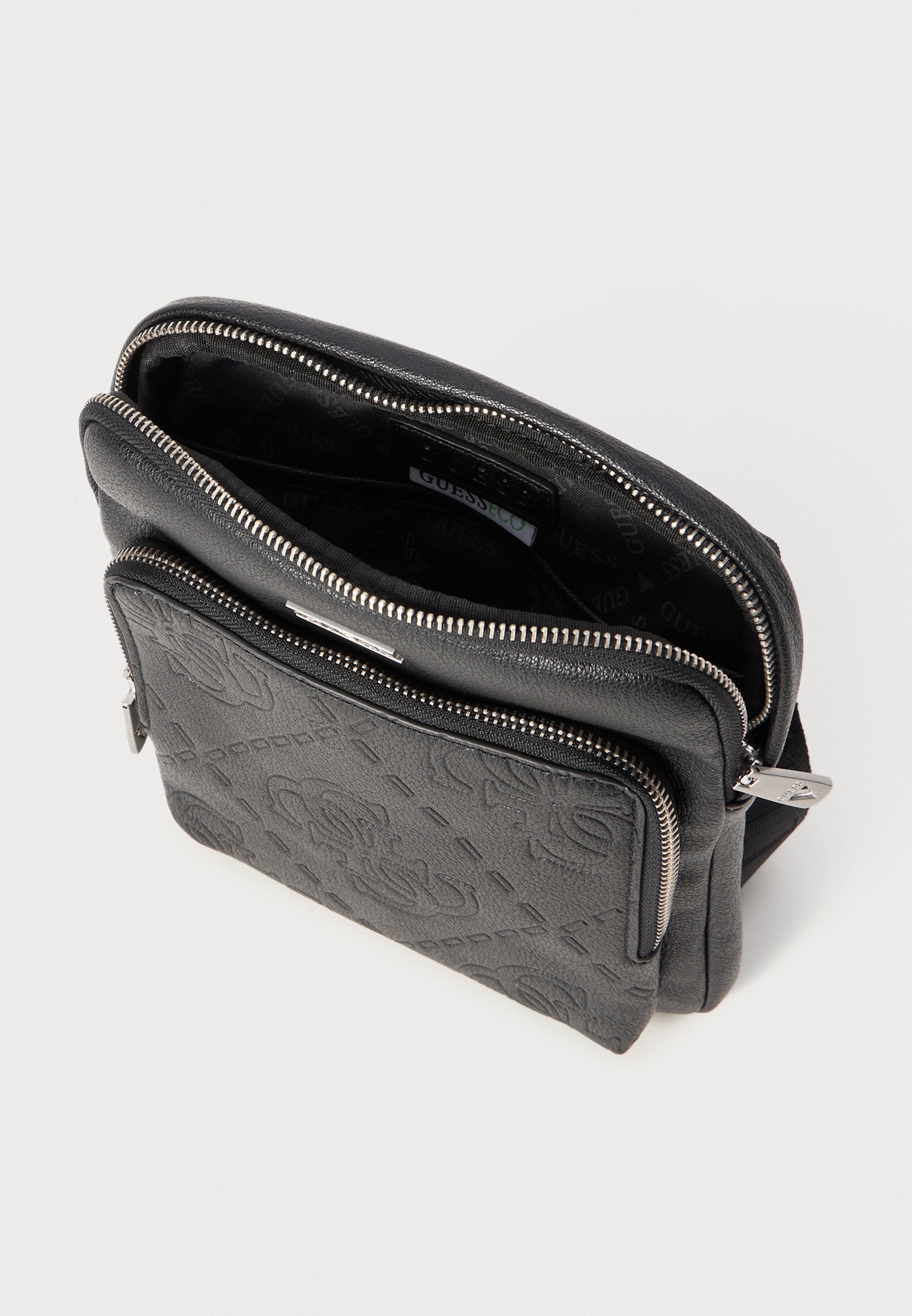 Guess BOSTON CROSSBODY FLAT - Crossbodytas - zwart
