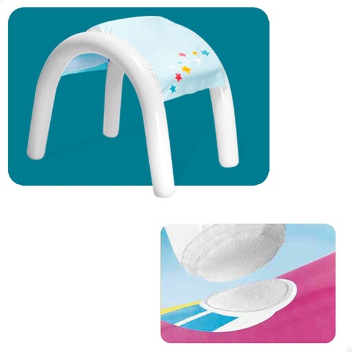 Piscină Intex Unicorn cu acoperiș detașabil și aspersor cu apă