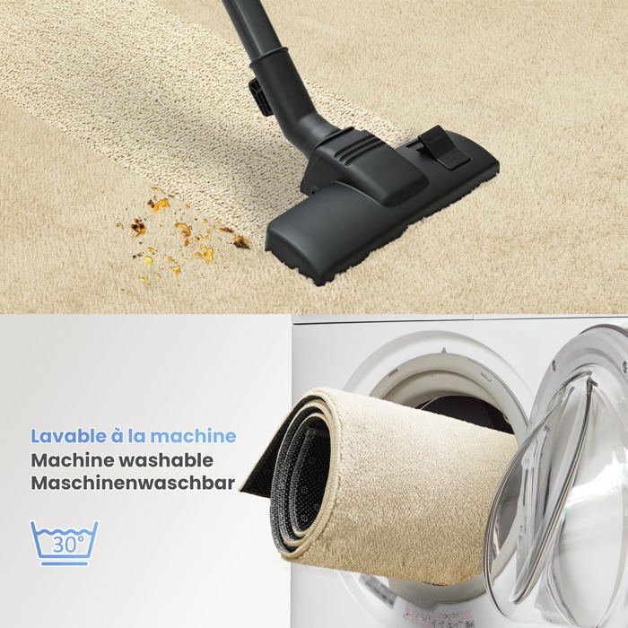 VOUNOT® Tapis de salon poils ras doux antiderapant 200x300cm uni beige