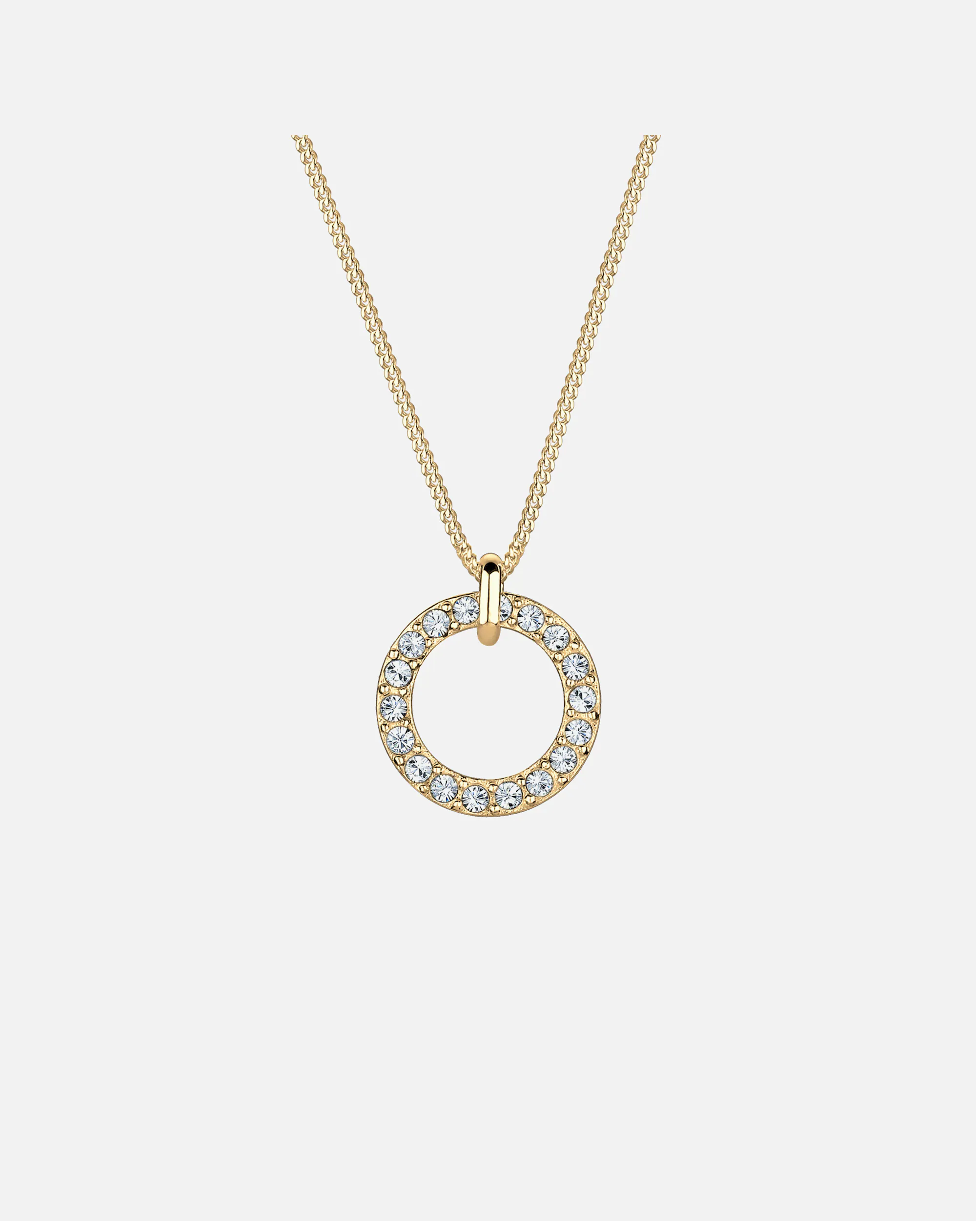 Elli Femmes Pendentif Géo Cercle avec cristaux en argent sterling 925