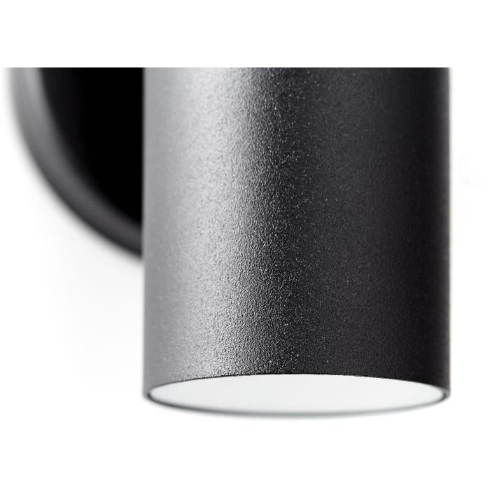 Aplique de pared exterior JANDY 2L de metal negro/cristal - BRILLANTE - GU10 máx. 18W IP44