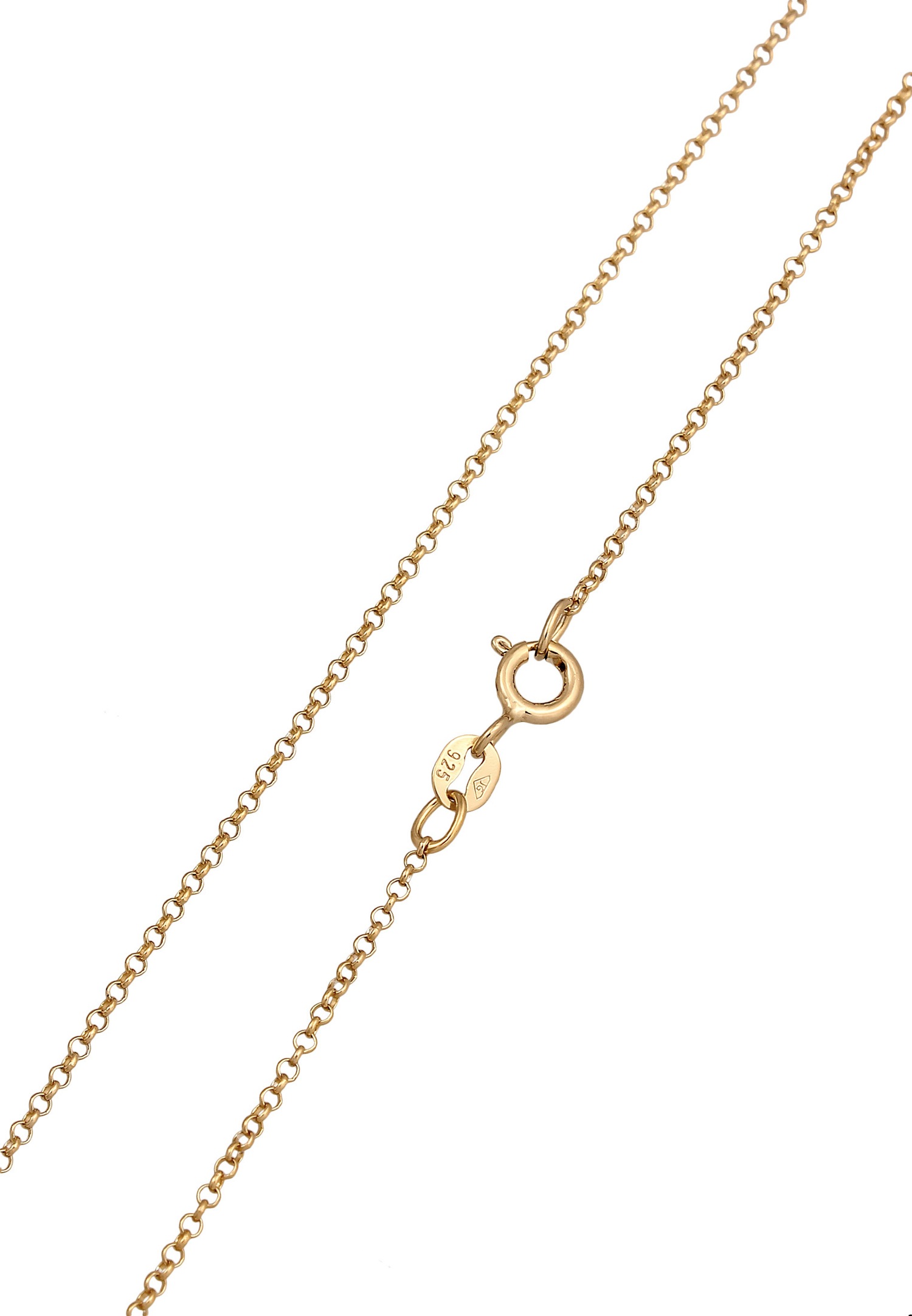 Elli Pendentif solitaire pour Femmes Basique Élégant avec cristal de verre en argent sterling 925 plaqué or