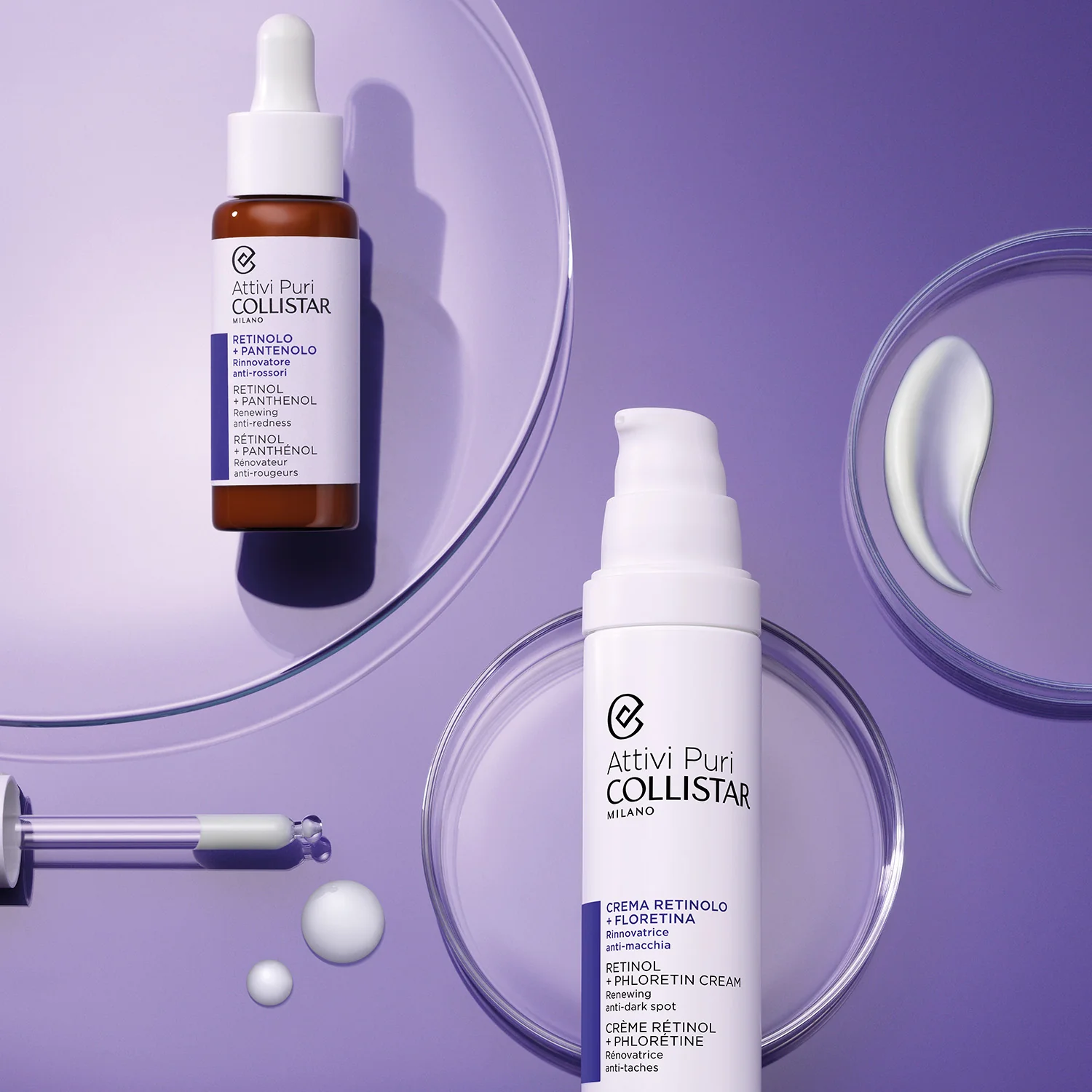 Attivi Puri Retinolo + Pantenolo - Siero viso  lenitivo, Siero viso effetto globale
