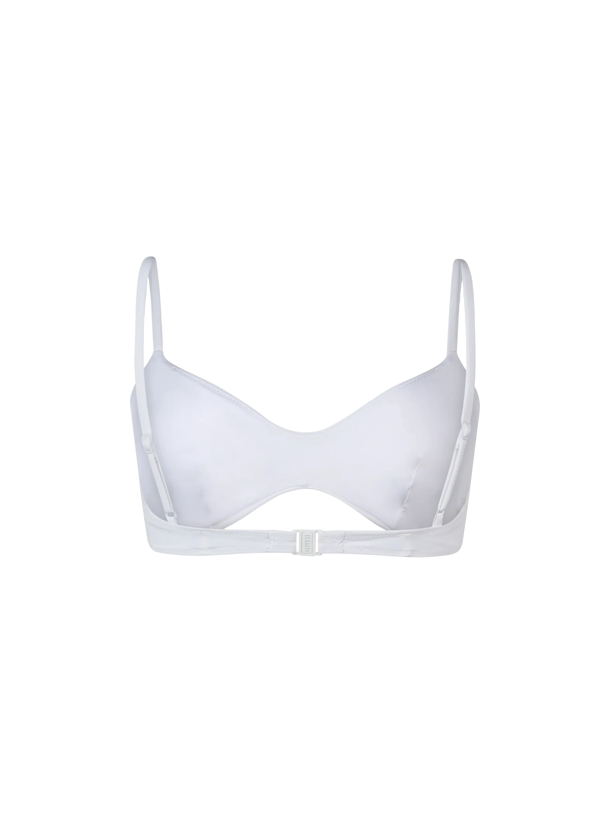 Haut de plage brassière blanche à col rond pour femme, mai