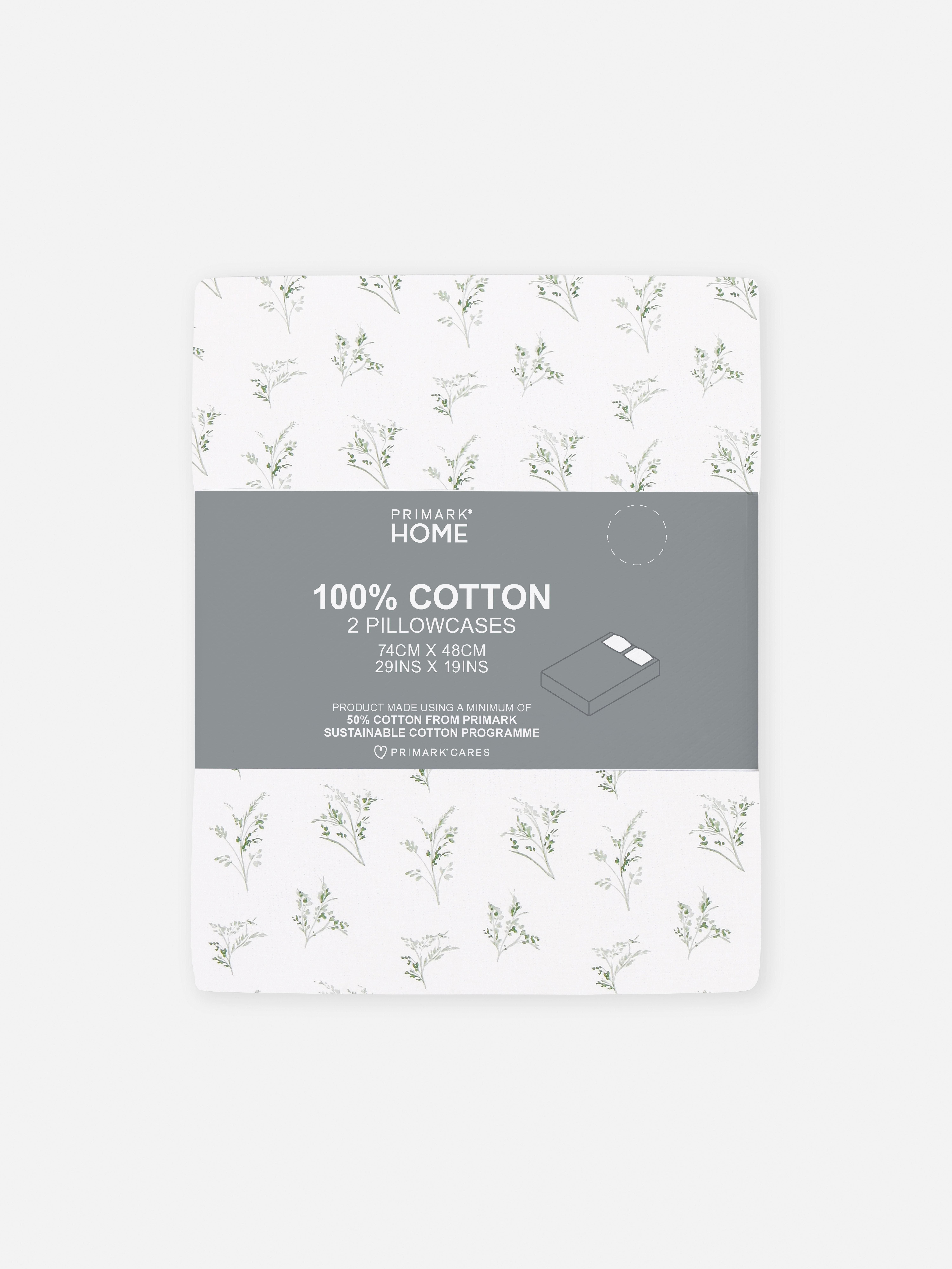 Fețe de pernă cu design floral, set de 2 Un set de două fețe de pernă cu design floral