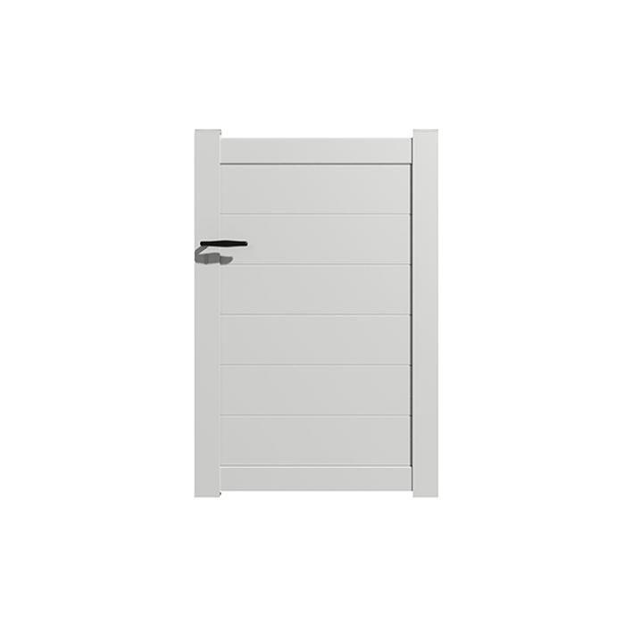 Portillon alu  plein en kit Dimensions L.1000 (entre piliers) x H.1700 mm Blanc (9010)