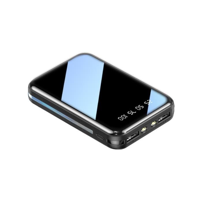 Batteria esterna MOMOTOU - 10000mAh - Torcia a LED - Display digitale - Specchio nero