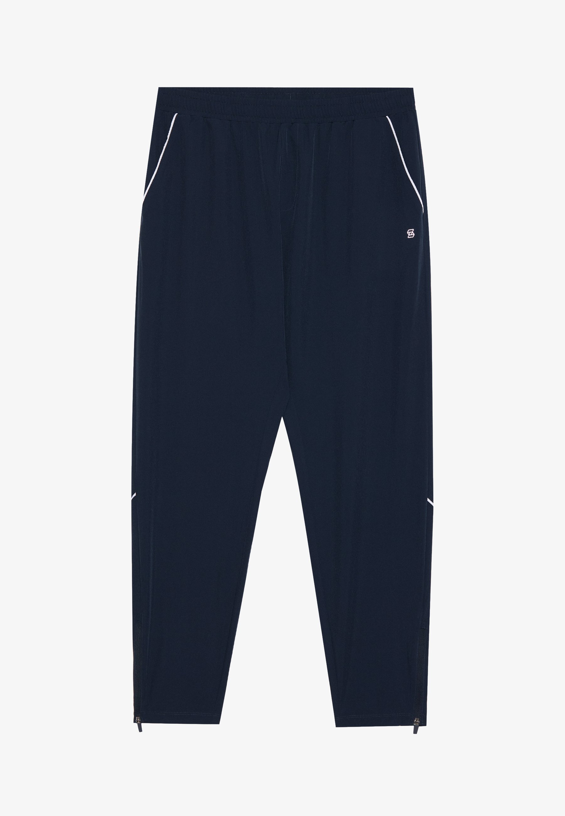 Pantaloni da tuta Pier One Sport slim fit con tasche e cerniera alla caviglia - blu scuro