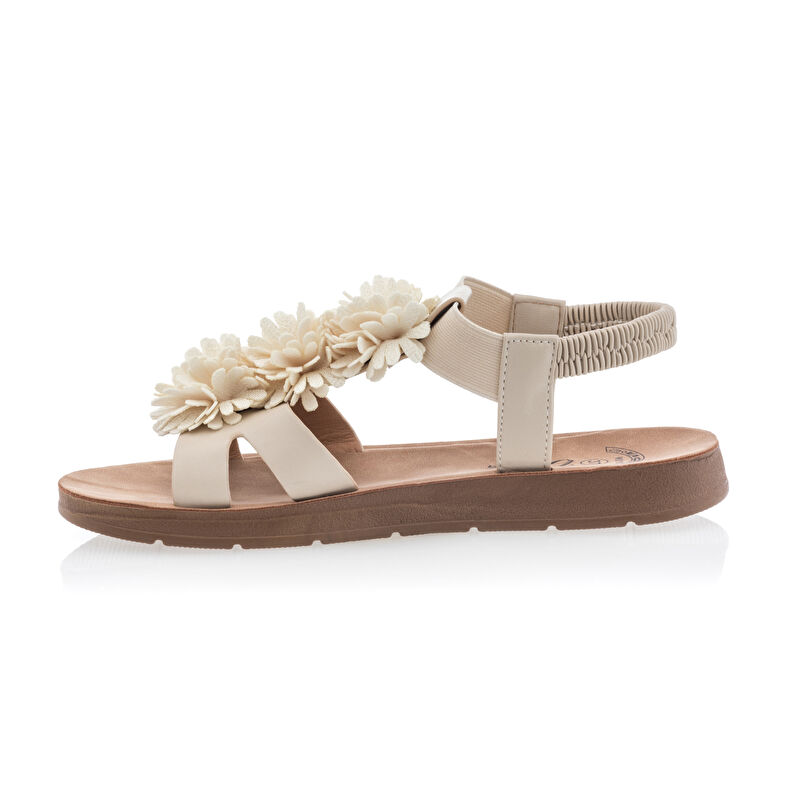 Beige Damen-Sandalen / Zehenfreie Schuhe