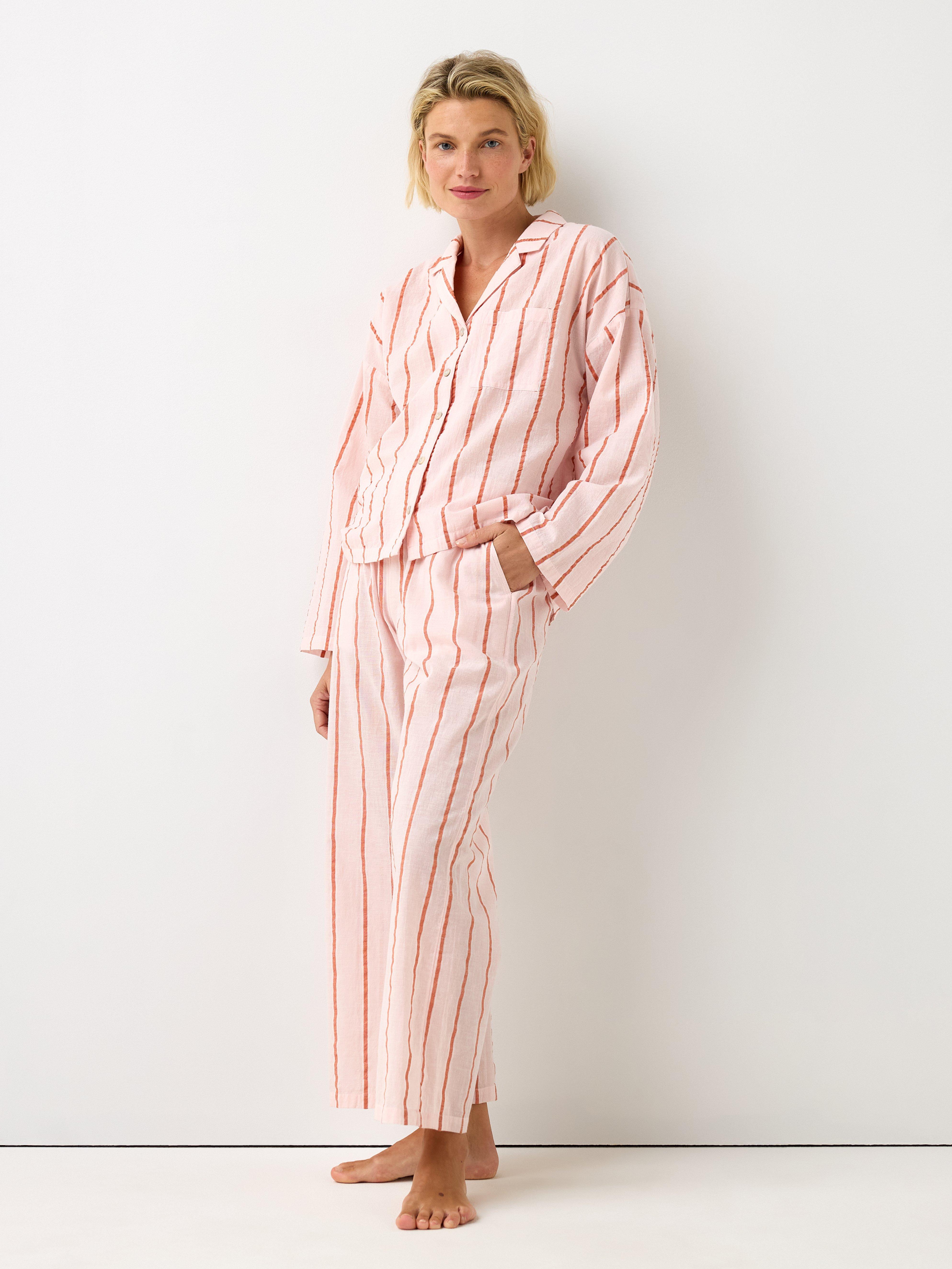 Nattskjorta i bäckebölja Light Pink