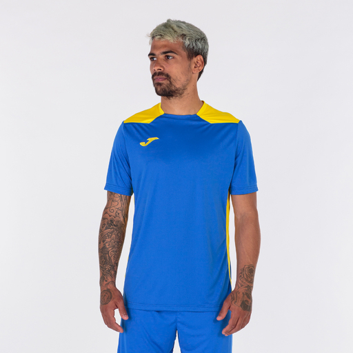Camiseta Manga Corta Joma Championship Vi Royal Amarillo
