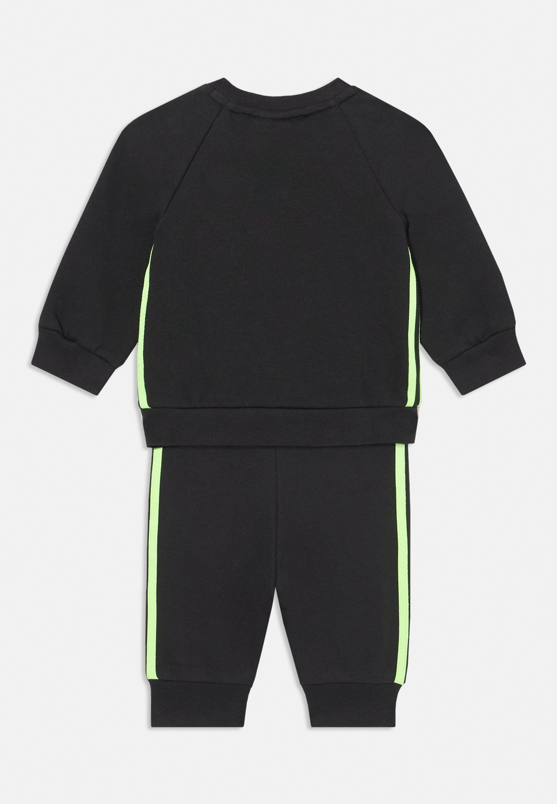 adidas Originals CREW SET UNISEX - Trainingspak - zwart/signaalgroen
