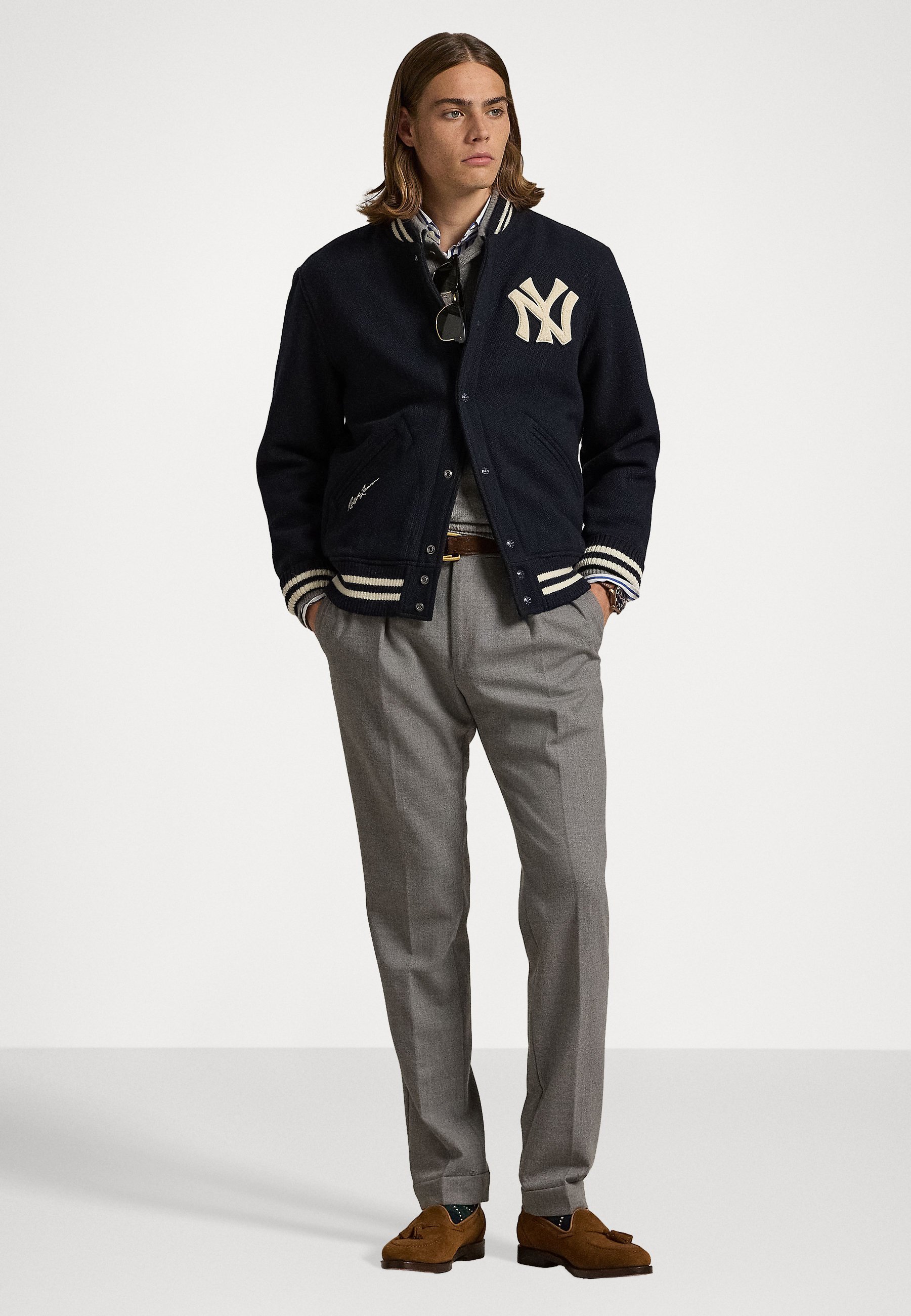 POLO RALPH LAUREN YANKEES JACKET UNISEX - Bomber bunda - black