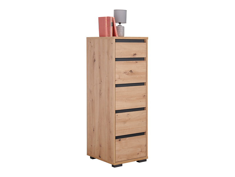 Komoda Line 40 cm z 5 szufladami dąb artisan
