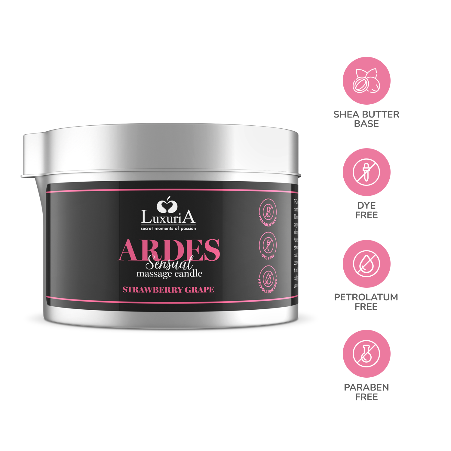 IntimateLine Luxuria Ardes Massage Candle Strawberry Grapes