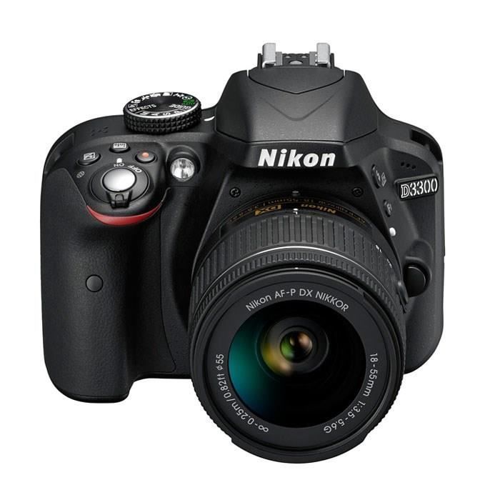 NIKON D3300 Sort + AF-P 18-55VR Digitalt spejlreflekskamera med objektiv