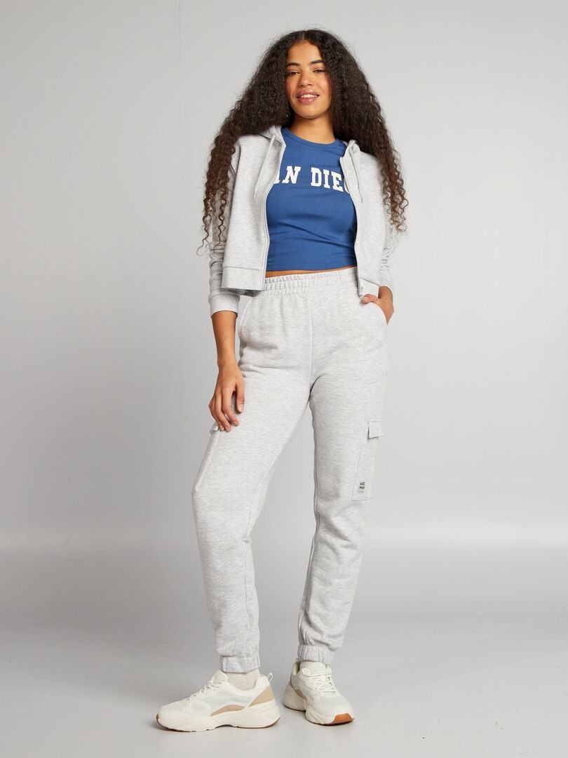 Fleece joggingbroek - GRIJS