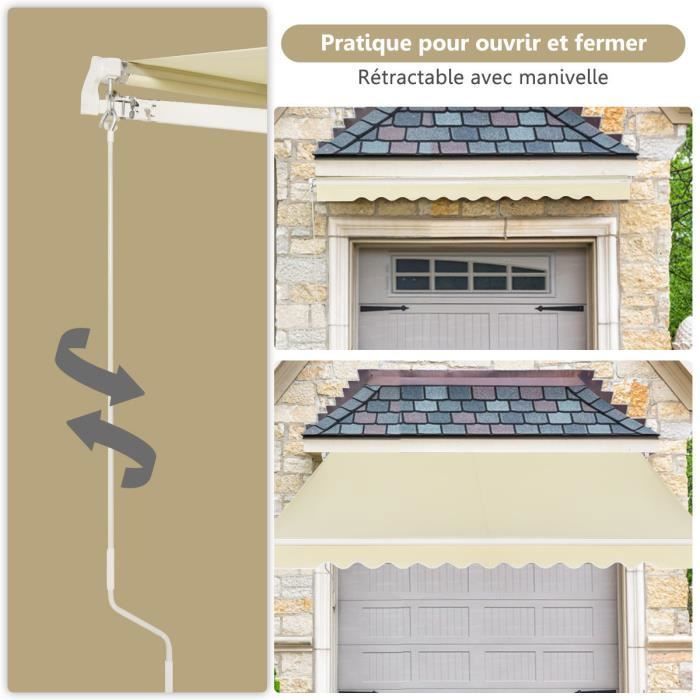 Toldo retráctil para balcón COSTWAY de 4 x 2,5 m con tejido resistente a los rayos UV y al agua, estructura de aluminio, ángulo ajustable de 5 a 35°.