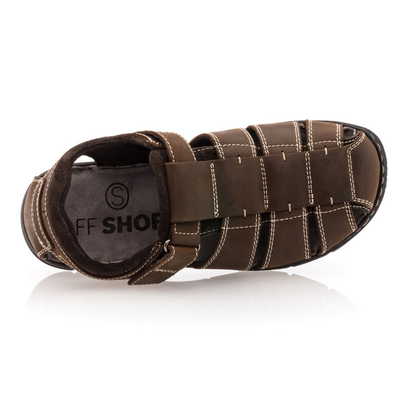 Brune sandaler / sko med åpen tå for menn
