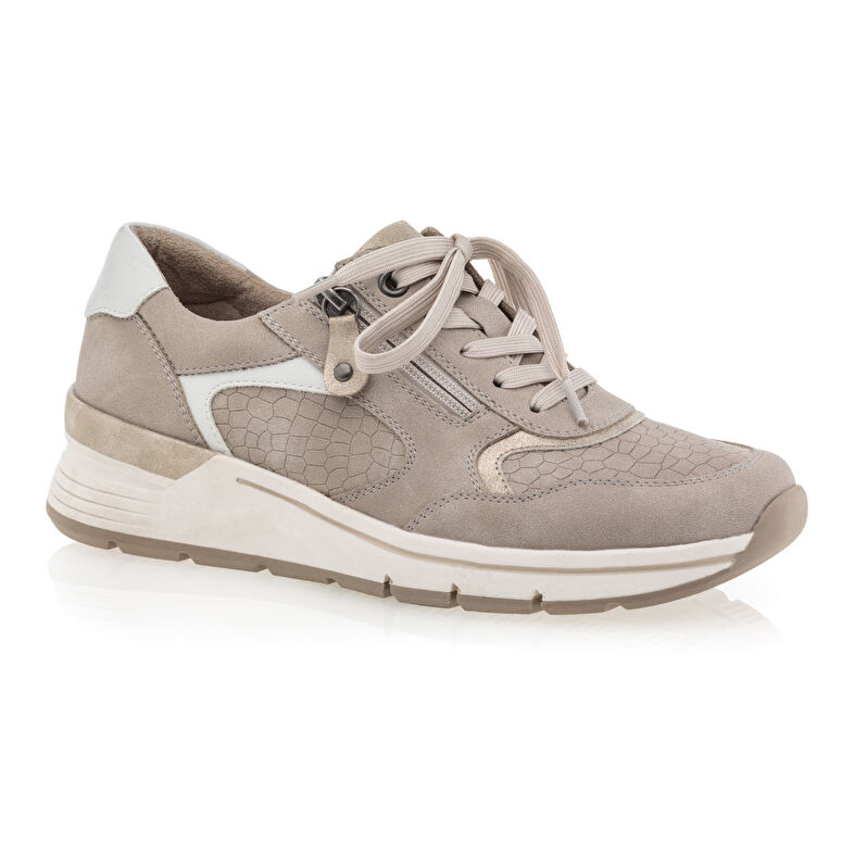 Zapatillas deportivas para mujer color beige.