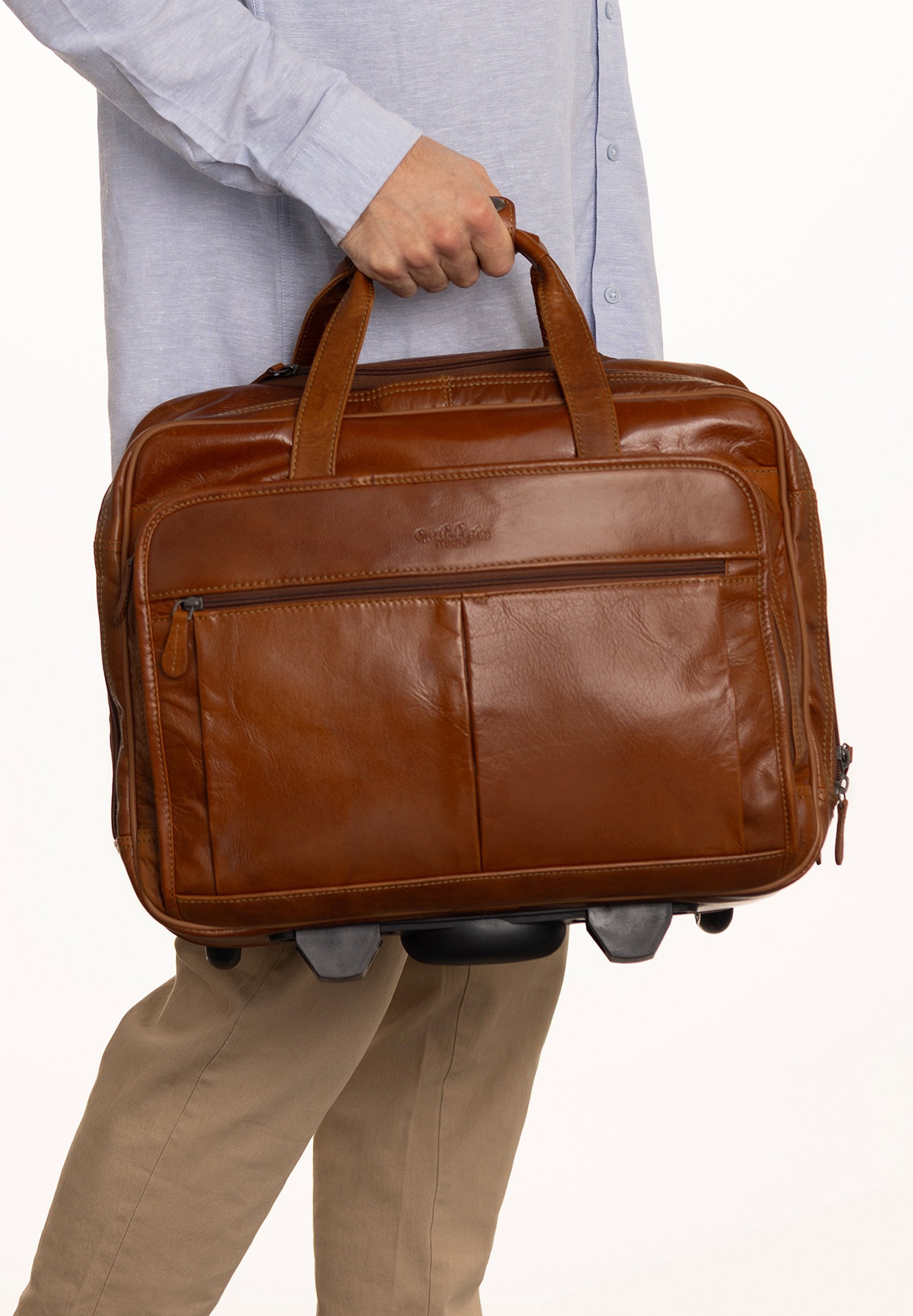 Gusti Leder DUNCAN - Borsa da weekend - marrone miele