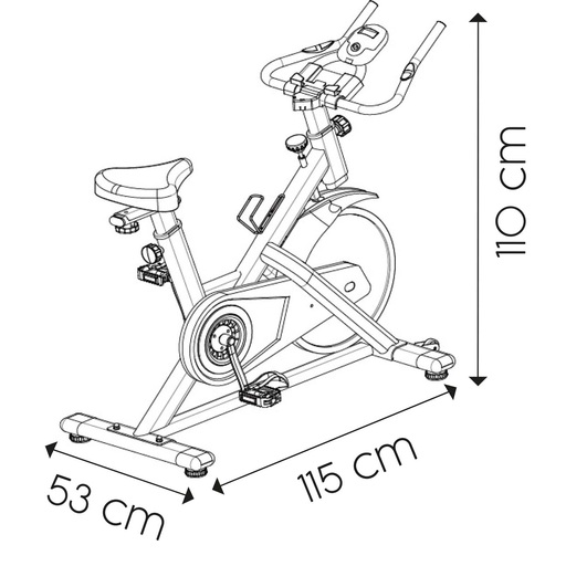 Stacionárny spinningový bicykel Keboo série 900, zotrvačník 18 kg