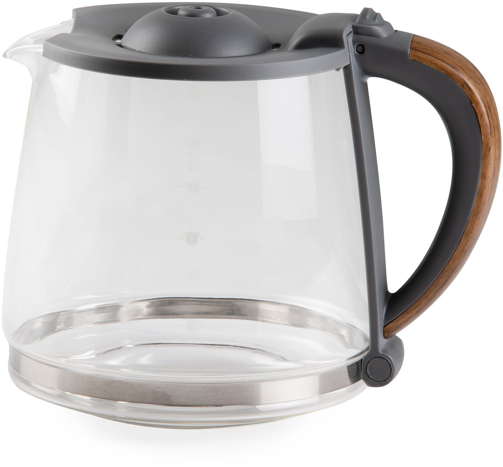 Cafetière filtre - DOMO - DO754K - 1,25 L - 10 tasses - Gris / Bois