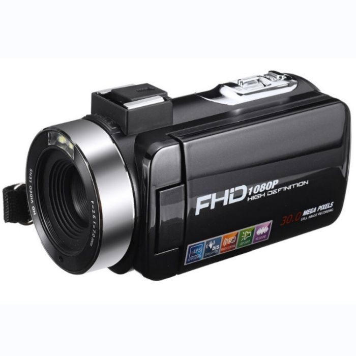 Videocámara digital, 1080p, 5 megapíxeles, pantalla HD de 3 pulgadas, zoom digital 18x, interfaz USB, portátil, negra