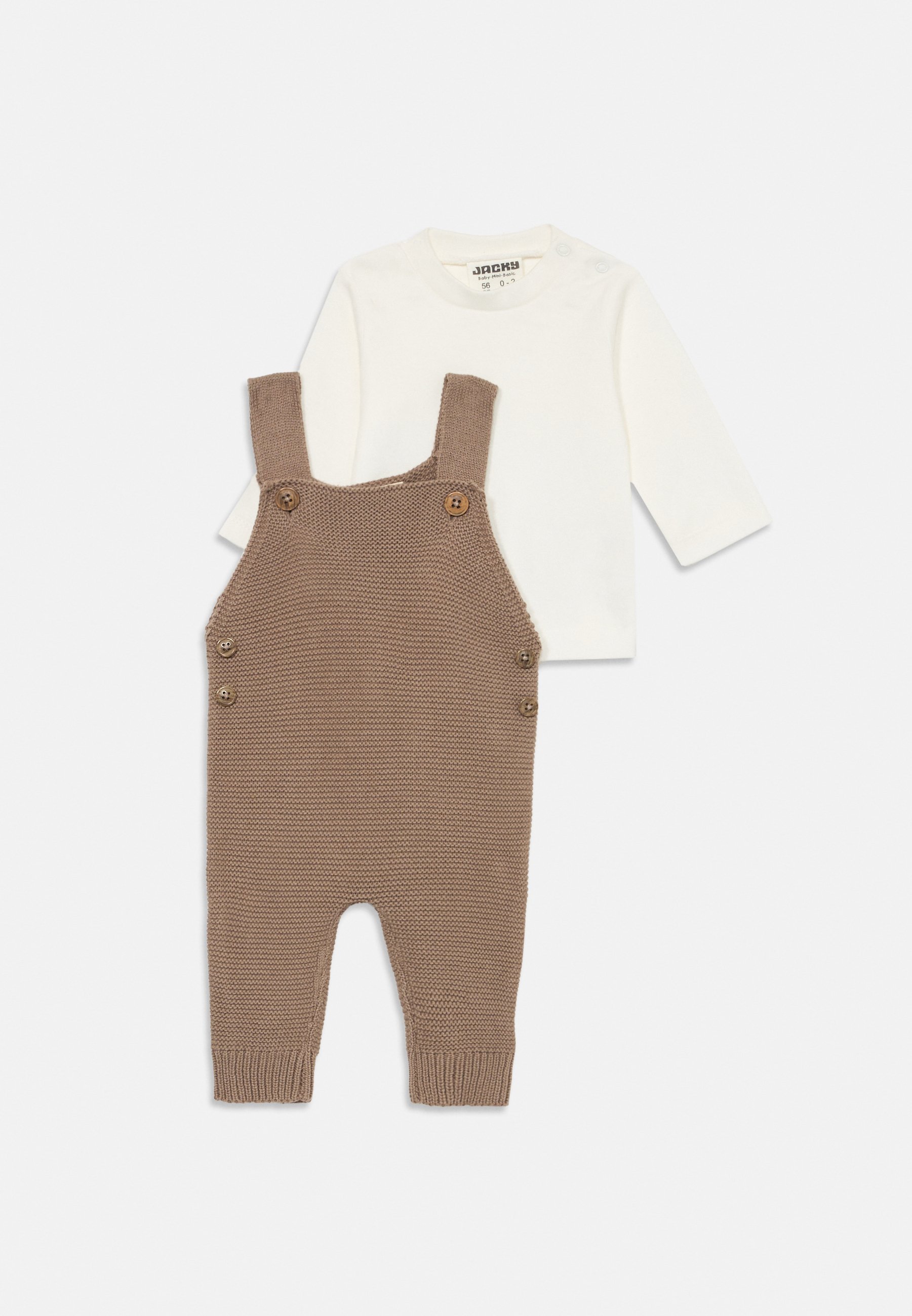 Jacky Baby LITTLE FRIENDS CLUB SET - Top met lange mouwen - mokka/gebroken wit