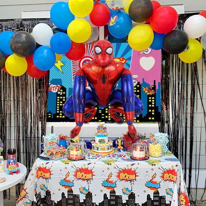 Uppblåsbar boll - Spiderman 3D - Aluminium - 55x63cm - Röd/Blå