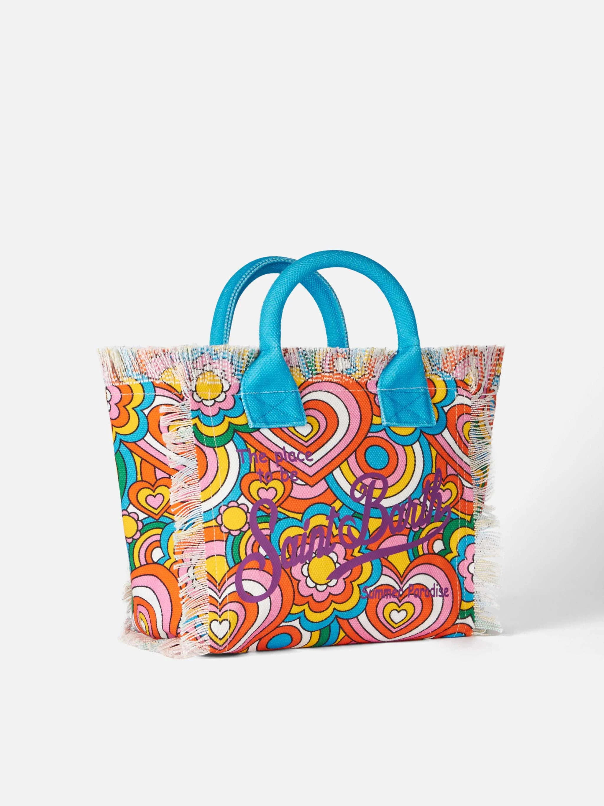 Bolso Colette en tejido de algodón multicolor.