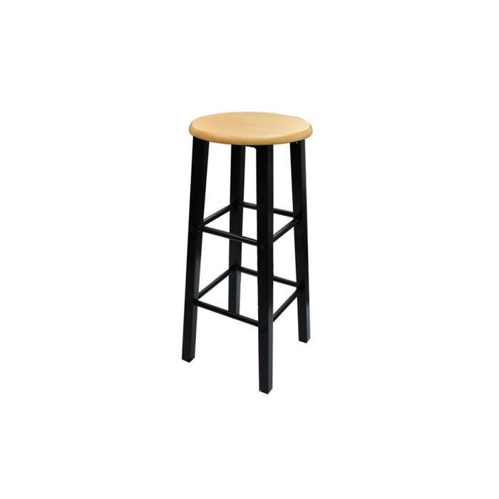 Clarence* Set de 1 Table + 2 chaises - SOLOMON - 3 pcs,Ensemble de table à dîner Bois brun roux avec noir Acier &Europ4324068