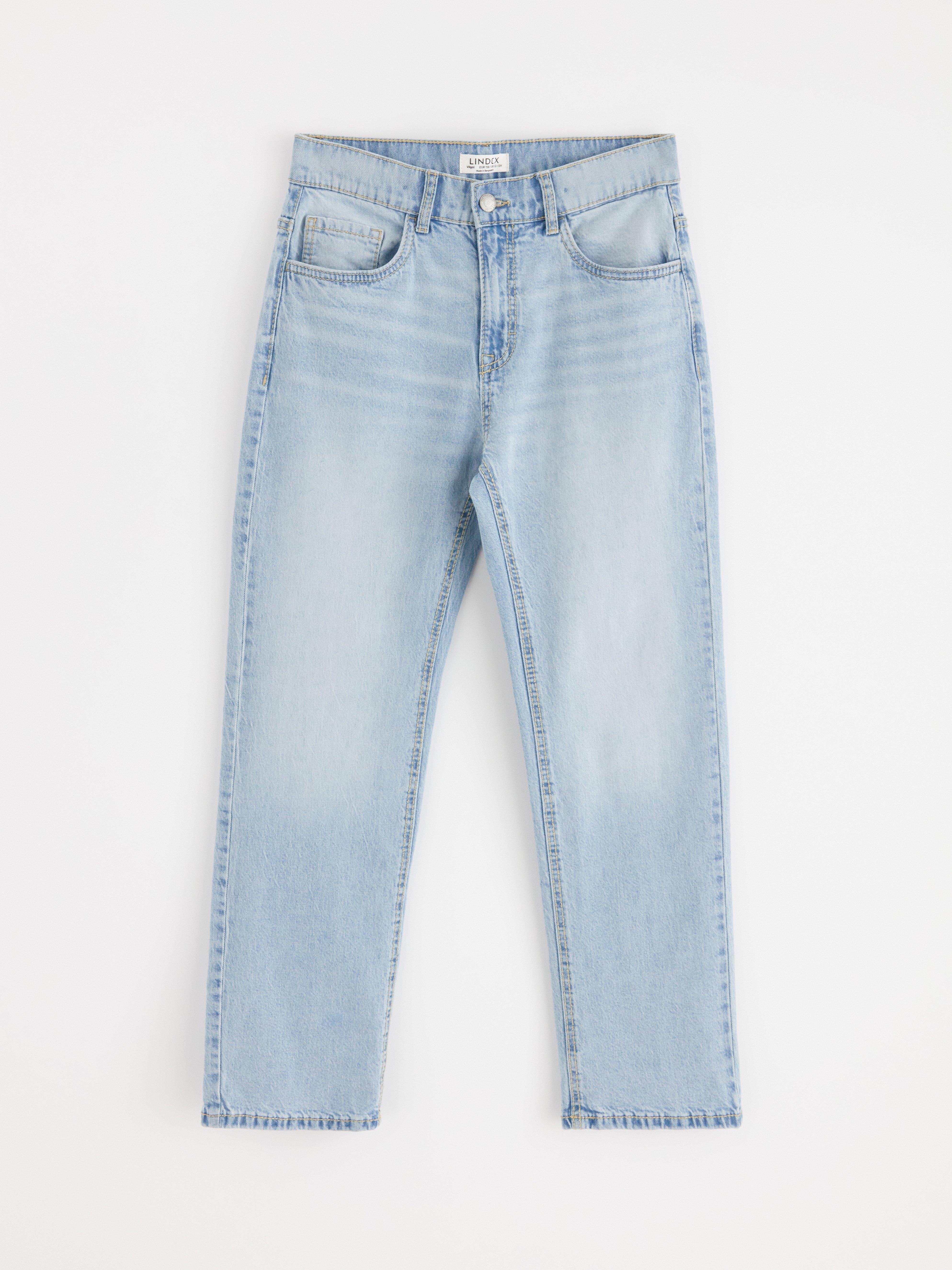 VILGOT Jeans rectos anchos regulares de mezclilla clara