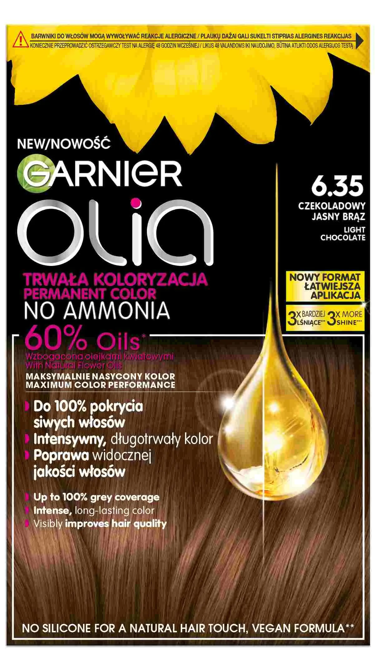 Garnier Olia Farba do włosów 6.35 Light Chocolate