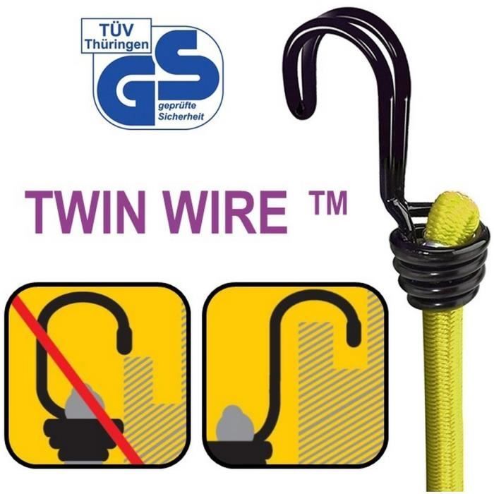 Master Lock Twin Wire Elastic Cord Set of 6 3040EURDAT