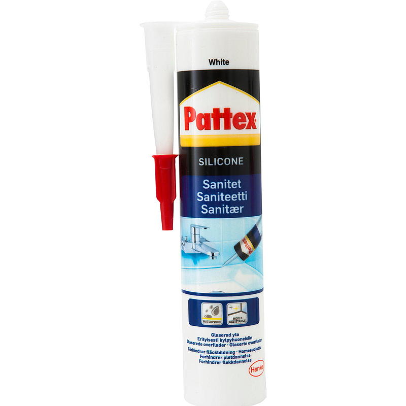 Pattex Sanitär silikon 280 ml, vit, Pattex