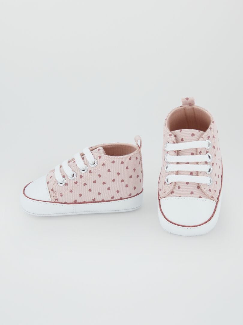 Hoge canvas sneakers - ROZE