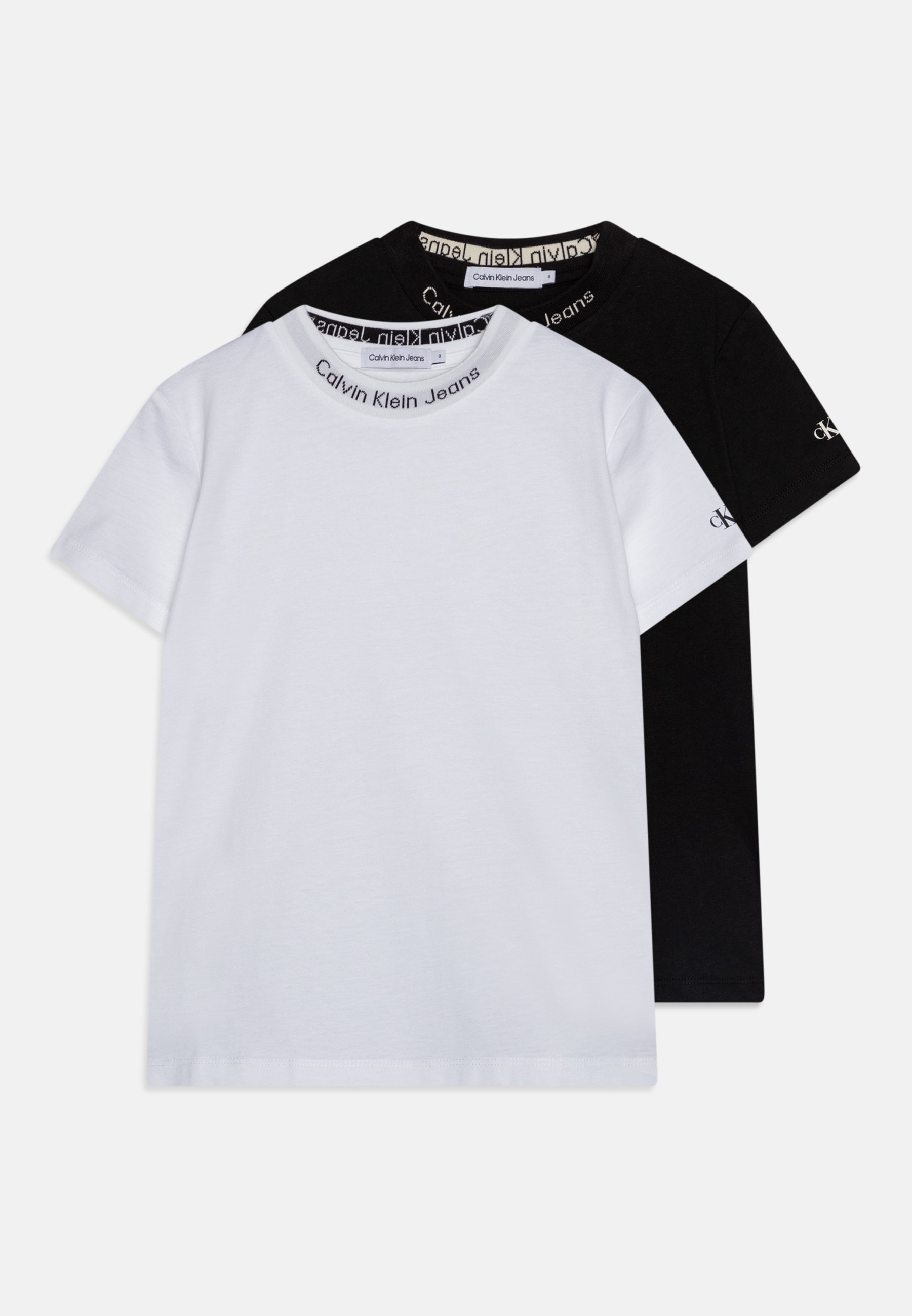 Calvin Klein Jeans EXKLUSIVES INTARSIA UNISEX 2ER-PACK - Basic T-Shirt - strahlend weiß/schwarz